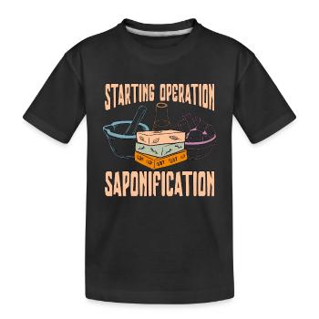 Fabrication du savon Démarrage de l’opération Savon fait maison - T-shirt bio Premium Enfant - noir - Devant