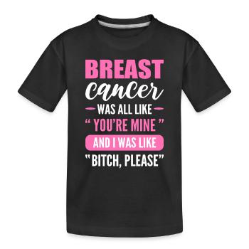 C’était comme un cancer du sein à ruban rose - T-shirt bio Premium Enfant - noir - Devant