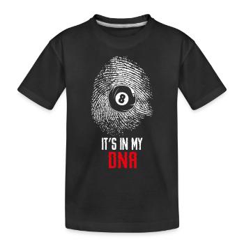 Billiards Pool Player Ball - Kids' Premium Organic T-Shirt - black - Front