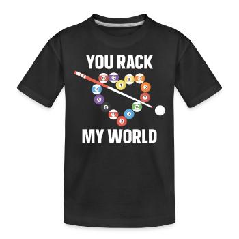 Billiards Pool Player Ball Pun - Kids' Premium Organic T-Shirt - black - Front