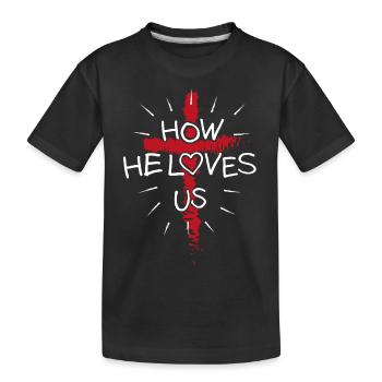 Kreuz Jesus Freak Glaube Kirche Bibel Freikirche - Kinder Premium Bio T-Shirt - Schwarz - Vorne