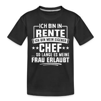 Pensioner Retirement Grandpa Grandad Gift - Kinder Premium Bio T-Shirt - Schwarz - Vorne