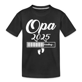 Opa 2025 - Kinder Premium Bio T-Shirt - Schwarz - Vorne