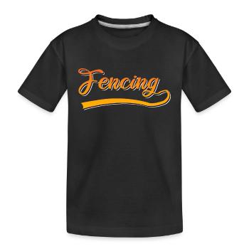 Fencing - Kids' Premium Organic T-Shirt - black - Front