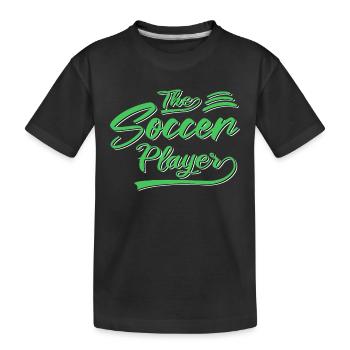 the soccer player - Kinder Premium Bio T-Shirt - Schwarz - Vorne