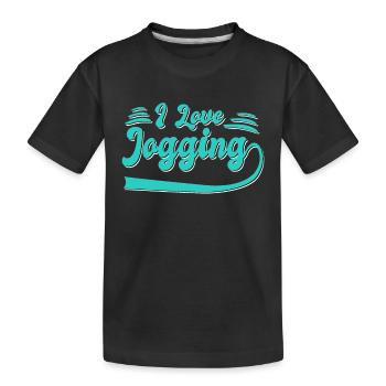 J’adore faire du jogging - T-shirt bio Premium Enfant - noir - Devant