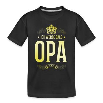 Ich werde Bald Opa - Kinder Premium Bio T-Shirt - Schwarz - Vorne