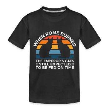 Quand Rome brûla les chats de l’empereur - T-shirt bio Premium Enfant - noir - Devant