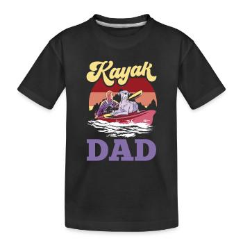 Kayak Père Hobby Kayak Kayak Kayak Kayakistes - T-shirt bio Premium Enfant - noir - Devant