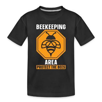 L’apiculture est protégée Les abeilles mellifères Apiculteur - T-shirt bio Premium Enfant - noir - Devant