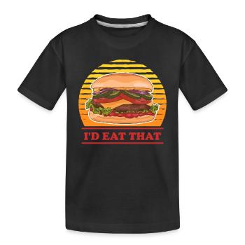 Hamburg Fast Food Burger Fast Food Cadeau - T-shirt bio Premium Enfant - noir - Devant