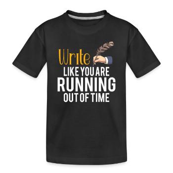 Auteur Ecrivent Littérature - T-shirt bio Premium Enfant - noir - Devant