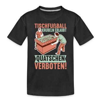 Tischfussball Tischkicker - Kinder Premium Bio T-Shirt - Schwarz - Vorne