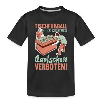 Tischfussball Tischkicker - Kinder Premium Bio T-Shirt - Schwarz - Vorne