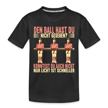 Tischfussball Tischkicker - Kinder Premium Bio T-Shirt - Schwarz - Vorne
