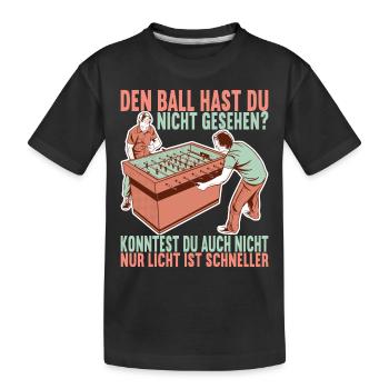 Tischfussball Tischkicker - Kinder Premium Bio T-Shirt - Schwarz - Vorne