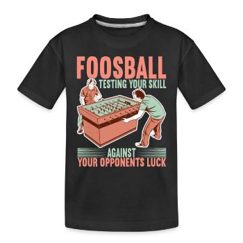 Tischfussball Tischkicker - Kinder Premium Bio T-Shirt - Schwarz - Vorne