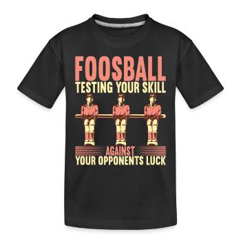 Tischfussball Tischkicker - Kinder Premium Bio T-Shirt - Schwarz - Vorne