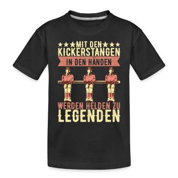 Tischfussball Tischkicker - Kinder Premium Bio T-Shirt - Schwarz - Vorne