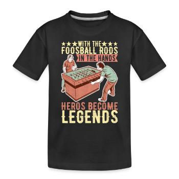 Tischfussball Tischkicker - Kinder Premium Bio T-Shirt - Schwarz - Vorne