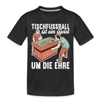 Tischfussball Tischkicker - Kinder Premium Bio T-Shirt - Schwarz - Vorne