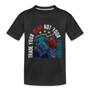 Aktien Aktionär Investor - Kinder Premium Bio T-Shirt - Schwarz - Vorne