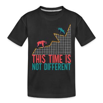 Aktien Aktionär Investor - Kinder Premium Bio T-Shirt - Schwarz - Vorne