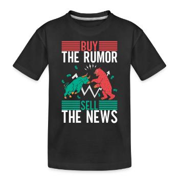 Aktien Aktionär Investor - Kinder Premium Bio T-Shirt - Schwarz - Vorne