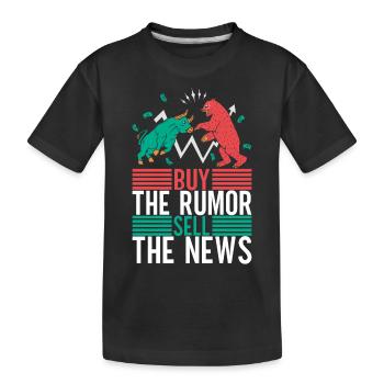 Aktien Aktionär Investor - Kinder Premium Bio T-Shirt - Schwarz - Vorne