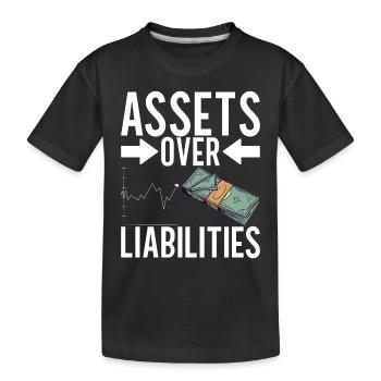 Aktien Aktionär Investor - Kinder Premium Bio T-Shirt - Schwarz - Vorne