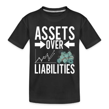 Aktien Aktionär Investor - Kinder Premium Bio T-Shirt - Schwarz - Vorne