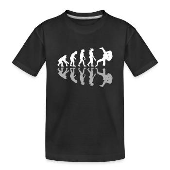 Human Evolution Wrestling Lover Combat Sports - Kids' Premium Organic T-Shirt - black - Front