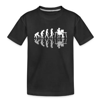 Evolution Funny Programmer Software Developer - Kinder Premium Bio T-Shirt - Schwarz - Vorne
