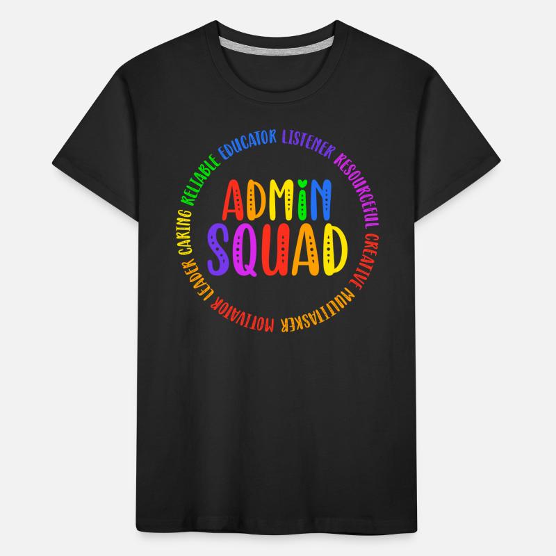 Admin Squad Admin Assistant Administrative Office Kids' Premium Organic T-Shirt