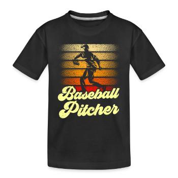 Joueur de lanceur de baseball Lanceur Hobby - T-shirt bio Premium Enfant - noir - Devant
