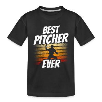 Meilleur lanceur de baseball de tous les temps Hobby Pitcher - T-shirt bio Premium Enfant - noir - Devant