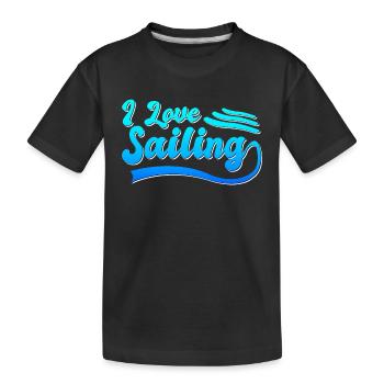 J’adore la voile - T-shirt bio Premium Enfant - noir - Devant