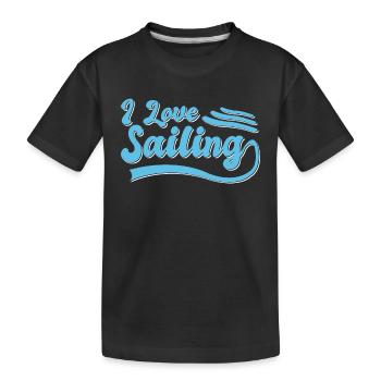 J’adore la voile - T-shirt bio Premium Enfant - noir - Devant