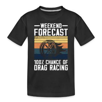 Drag Racing Race Car Retro Vintage - Kinder Premium Bio T-Shirt - Schwarz - Vorne
