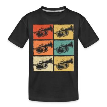 Flugelhorn Joueur de bugle Joueur de bugle - T-shirt bio Premium Enfant - noir - Devant