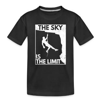 Kletterhemd Climber Der Himmel ist die Grenze - Kinder Premium Bio T-Shirt - Schwarz - Vorne
