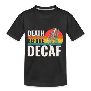 Death before SDC - Kids' Premium Organic T-Shirt - black - Front