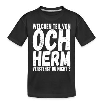 Aachener Slang - Kinder Premium Bio T-Shirt - Schwarz - Vorne