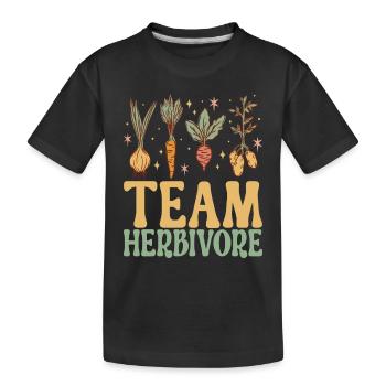 Végétarien végétalien - T-shirt bio Premium Enfant - noir - Devant