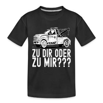 Abschleppwagen Abschleppdienst - Kinder Premium Bio T-Shirt - Schwarz - Vorne