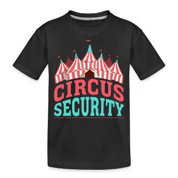 Zircus Security Circus Party Zircus Clothing - Kinder Premium Bio T-Shirt - Schwarz - Vorne