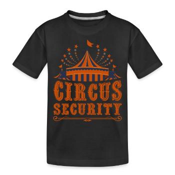 Zircus Security Circus Party Zircus Clothing - Kinder Premium Bio T-Shirt - Schwarz - Vorne
