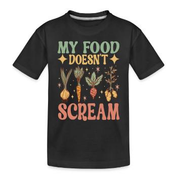 Végétarien végétalien - T-shirt bio Premium Enfant - noir - Devant