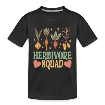 Végétarien végétalien - T-shirt bio Premium Enfant - noir - Devant