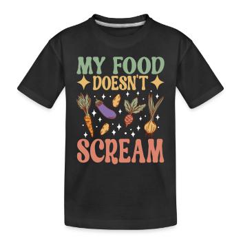 Vegan Vegetarier - Kinder Premium Bio T-Shirt - Schwarz - Vorne